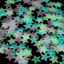 Estrelas Neon que Brilham no Escuro Fluorescentes Decoração de Quarto para Teto de Criança - LEX
