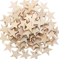 Estrellas de Madera en Forma sin Acabado, Trozos de Madera de 3 cm, 300 piezas Estrellas de Madera en Forma sin Acabado, Trozos de Madera de 3 cm, 300 piezas