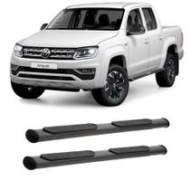 Estribo Amarok 2010 A 2017 2018 2019 Cab Dupla Preto Oblongo