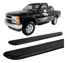 Estribo Chapa Silverado 1991 A 2013 Cabine Simples Preto