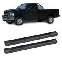 Estribo F250 1999 a 2012 Cabine Simples Preto Alumínio