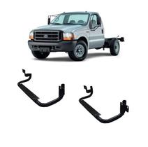 Estribo F350 Cabine Simples Chapa Preto Original F-350 Par