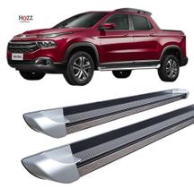 Estribo Fiat Toro Personalizado Alumínio Prata Estribo Fiat Toro Personalizado Alumínio Prata