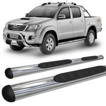 Estribo Hilux 2005 a 2015 Oval Oblongo Cromado C D Estribo Hilux 2005 a 2015 Oval Oblongo Cromado C D