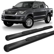 Estribo Hilux 2005 a 2015 Oval Oblongo Preto C D Estribo Hilux 2005 a 2015 Oval Oblongo Preto C D