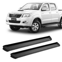 Estribo hilux 2006 a 2014 2015 cabine dupla alumínio preto