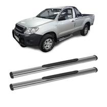 Estribo Hilux 2011 2012 2013 Cabine Simples Cromado Oblongo