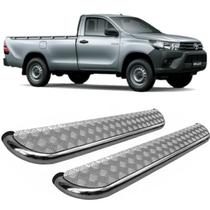 Estribo Hilux 2016 a 2020 Chapa de Aço Cromado