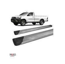 Estribo Hilux 2016 a 2020 Chapa de Aluminio Prata