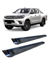 Estribo Hilux 2016 a 2020 Chapa de Aluminio Preto C D Estribo Hilux 2016 a 2020 Chapa de Aluminio Preto C D