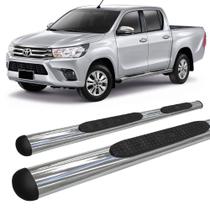 Estribo Hilux 2016 a 2020 Oval Oblongo Cromado C D