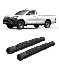 Estribo Hilux 2016 em Diante Cabine Simples oblongo Oval Preto