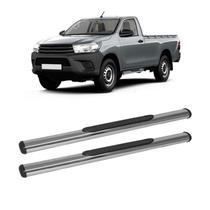 Estribo Hilux 2020 2021 2022 Cabine Simples Cromado Oblongo