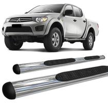 Estribo L-200 Triton 2008 a 2016 Oblongo Oval Cromado