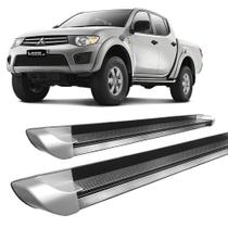 Estribo L-200 Triton 2008 a 2016 Personalizado Prata
