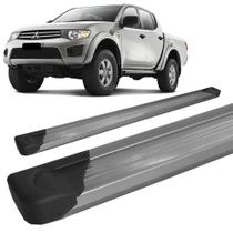 Estribo L-200 Triton 2008 a 2016 Plataforma de Alumínio Prata Estribo L-200 Triton 2008 a 2016 Plataforma de Alumínio Prata