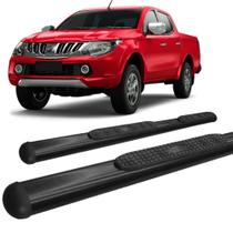 Estribo L-200 Triton 2017 em Diante Oblongo Oval Preto