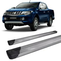 Estribo L-200 Triton 2017 em Diante Plataforma de Alumínio Prata Estribo L-200 Triton 2017 em Diante Plataforma de Alumínio Prata