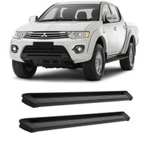 Estribo l200 triton 2008 a 13 2014 2015 2016 alumínio preto Estribo l200 triton 2008 a 13 2014 2015 2016 alumínio preto