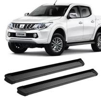 Estribo L200 Triton Outdoor 2020 2021 2022 Aluminio Preto