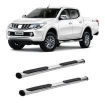 Estribo L200 Triton Outdoor 2020 2021 2022 Cromado Oblongo Estribo L200 Triton Outdoor 2020 2021 2022 Cromado Oblongo
