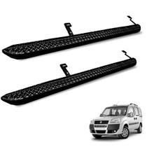 Estribo Lateral Doblo 2001 a 2018 Chapa Aluminio Preto Estribo Lateral Doblo 2001 a 2018 Chapa Aluminio Preto