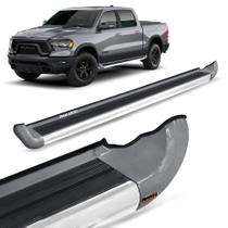 Estribo Lateral Dodge Ram 1500 2021 2022 Personalizado Prata Billet Estribo Lateral Dodge Ram 1500 2021 2022 Personalizado Prata Billet