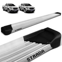 Estribo Lateral Fiat Strada 2021 a 2025 Alumínio Natural A3