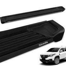 Estribo Lateral Fiat Strada 2021 CD CS Alumínio Preto A1 Estribo Lateral Fiat Strada 2021 CD CS Alumínio Preto A1