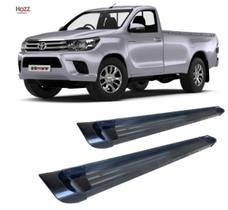 Estribo Lateral Hilux 2005 a 2015 Chapa Alumínio C S preto