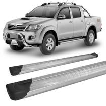 Estribo Lateral Hilux 2005 a 2015 Chapa Alumínio Prata C D
