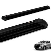 Estribo Lateral Hilux CD 2016 a 2022 Aluminio Preto Keko K1 Estribo Lateral Hilux CD 2016 a 2022 Aluminio Preto Keko K1