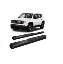 Estribo Lateral Jeep Renegade Oblongo Oval Preto