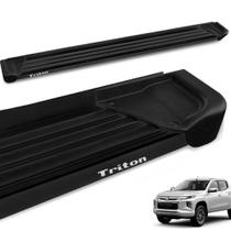 Estribo Lateral L200 Triton Sport 2017 a 2021 Aluminio Preto A1 Estribo Lateral L200 Triton Sport 2017 a 2021 Aluminio Preto A1