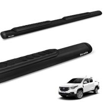 Estribo Lateral Oval Strada 2021 a 2026 CD CS Aço Carbono Preto