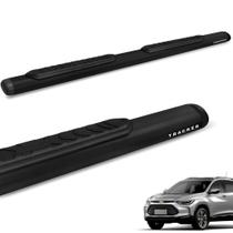 Estribo Lateral Oval Tracker 2020 2021 Aço Carbono Preto