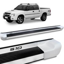 Estribo Lateral S10 CD 1995 a 2011 Branco Malher Personalizado Estribo Lateral S10 CD 1995 a 2011 Branco Malher Personalizado