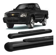 Estribo Oval S10 S-10 1995 A 2011 Cabine Simples Preto