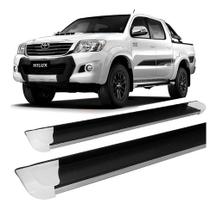 Estribo Personalizado Hilux 2005 a 2015 Ponteira Branca