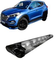 Estribo Personalizado Preto Brilhante Cromado Para Tucson 2017 A 2020