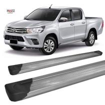 Estribo Plataforma de Aluminio Grafite Hilux 2016 a 2020 Estribo Plataforma de Aluminio Grafite Hilux 2016 a 2020