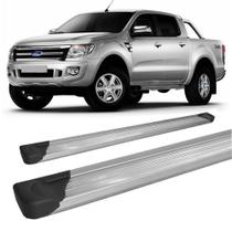 Estribo Ranger 2013 em Diante Cabine Dupla Plataforma de Alumínio Prata Estribo Ranger 2013 em Diante Cabine Dupla Plataforma de Alumínio Prata