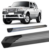 Estribo Ranger Até 2012 Cabine Dupla Plataforma de Alumínio Prata Estribo Ranger Até 2012 Cabine Dupla Plataforma de Alumínio Prata