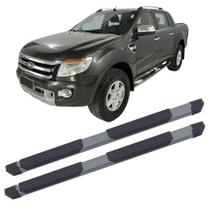 Estribo Ranger CD 2020 2021 2022 2023 Tubular Extreme Cinza