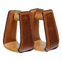 Estribo Revestido em Couro Bordado Balaio Rodeo West 31998