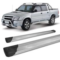 Estribo S-10 Ate 2011 Cabine Dupla Plataforma de Alumínio Prata Estribo S-10 Ate 2011 Cabine Dupla Plataforma de Alumínio Prata