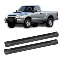 Estribo S10 1996 a 2012 Cabine Simples Preto Aluminio