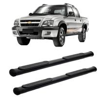 Estribo S10 2000 2001 2002 2003 Preto Oblongo Cabine Dupla