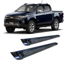 Estribo S10 S-10 2012 A 2019 Cabine Dupla Alumínio Preto
