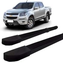 Estribo S10 S-10 Aluminio 2012 A 2017 Cabine Dupla Preto